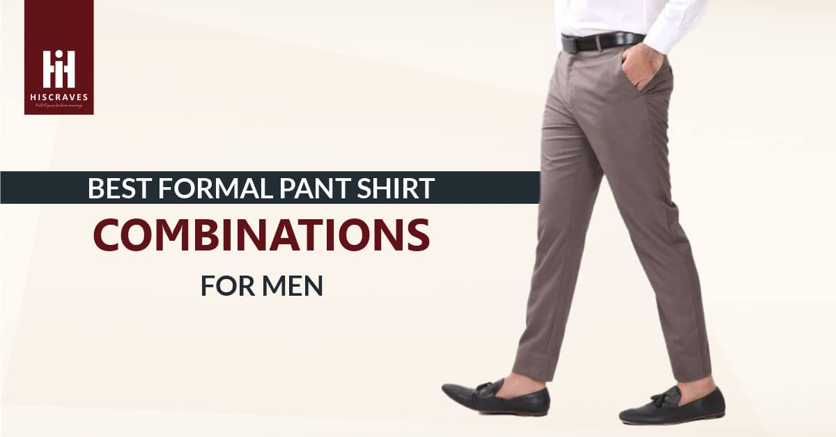 Polyester Viscose Blend Mens Cream Formal Pants