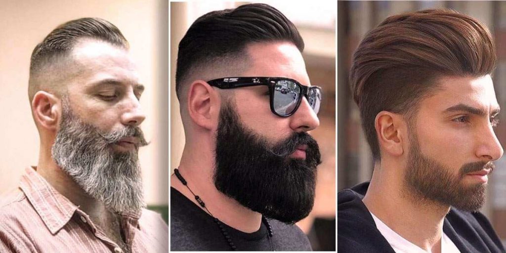 Premium Photo | Man before and after visiting barbershop different haircut  mustache beard Long beard Hair style hair stylist Vs Male beauty comparison  Shaving hairstyling