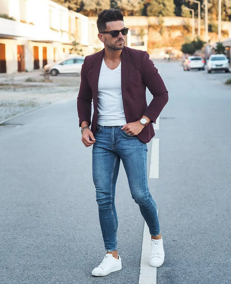15 Trendy Designs of Maroon Blazers for Men and Women