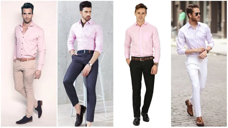 Pink Shirt Combination Pants