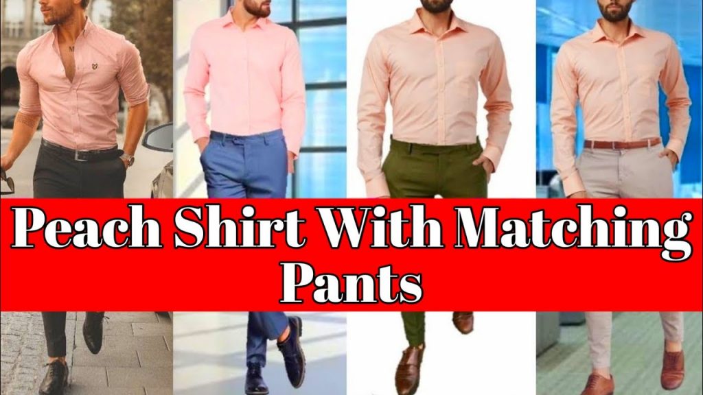 Peach Striped Mens Corporate Uniforms Shirt  Black Trousers Unstitch  Uniform Sarees