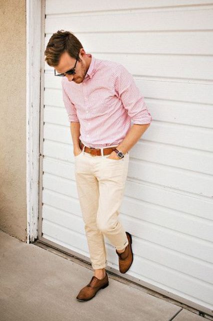 What pants should I wear with a light pink shirt? - Quora