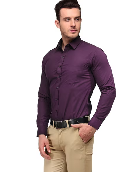 Purple Shirt Matching Pant || Purple Shirt Combination Pants - TiptopGents  | Smart casual white shirt, Blue shirt outfit men, Casual white shirt