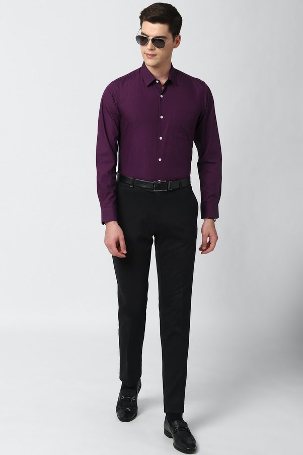 Buy Van Heusen Purple Shirt Online - 709470 | Van Heusen