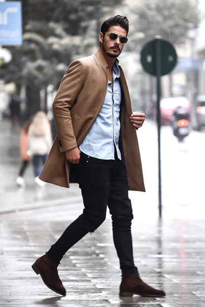 Tan Blazer with Black No Show Socks Outfits For Men (4 ideas & outfits)