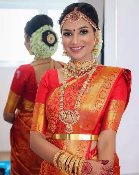 Kanjeevaram Saree Wedding Look