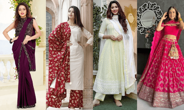 Diwali Festival Dress for Ladies - JOVI Fashion | Diwali outfits, Clothes  for women, Festival dress
